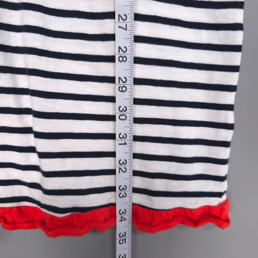 BODEN‎ Emily Jersey Striped Cotton Dress 8R Ruffle Trim Short Sleeve Women J0205 - Picture 7 of 12